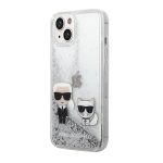 Futrola Karl Lagerfeld Liquid Glitter Case Karl And Choupette za Iphone 14 srebrna Full ORG (KLHCP14SGKCS)