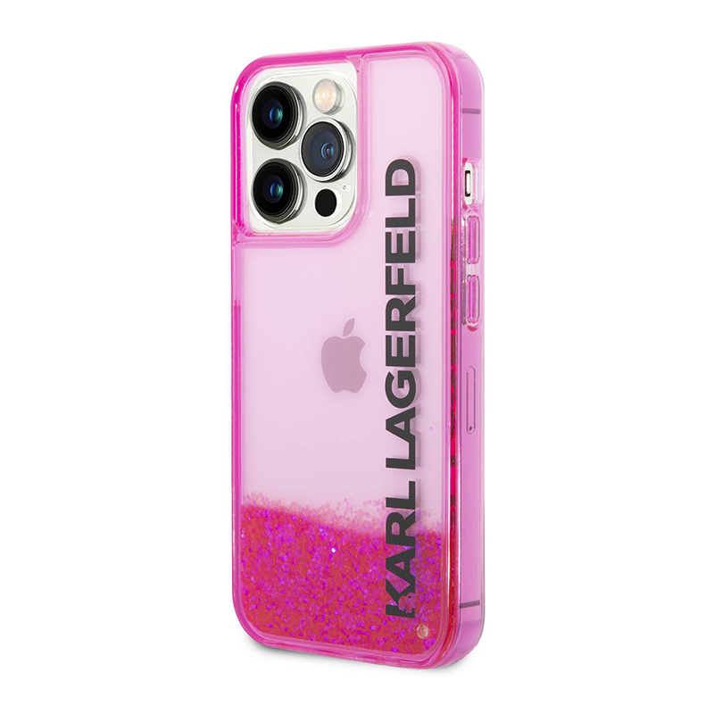 Futrola Karl Lagerfeld Liquid Glitter Elong za Iphone 14 Pro Max pink Full ORG (KLHCP14XLCKVF)