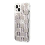 Futrola Karl largerfeld Liquid Glitter Monogram Pattern & Multicolor Glitter za Iphone 14 srebrna Full ORG (KLHCP14SLMNMS)