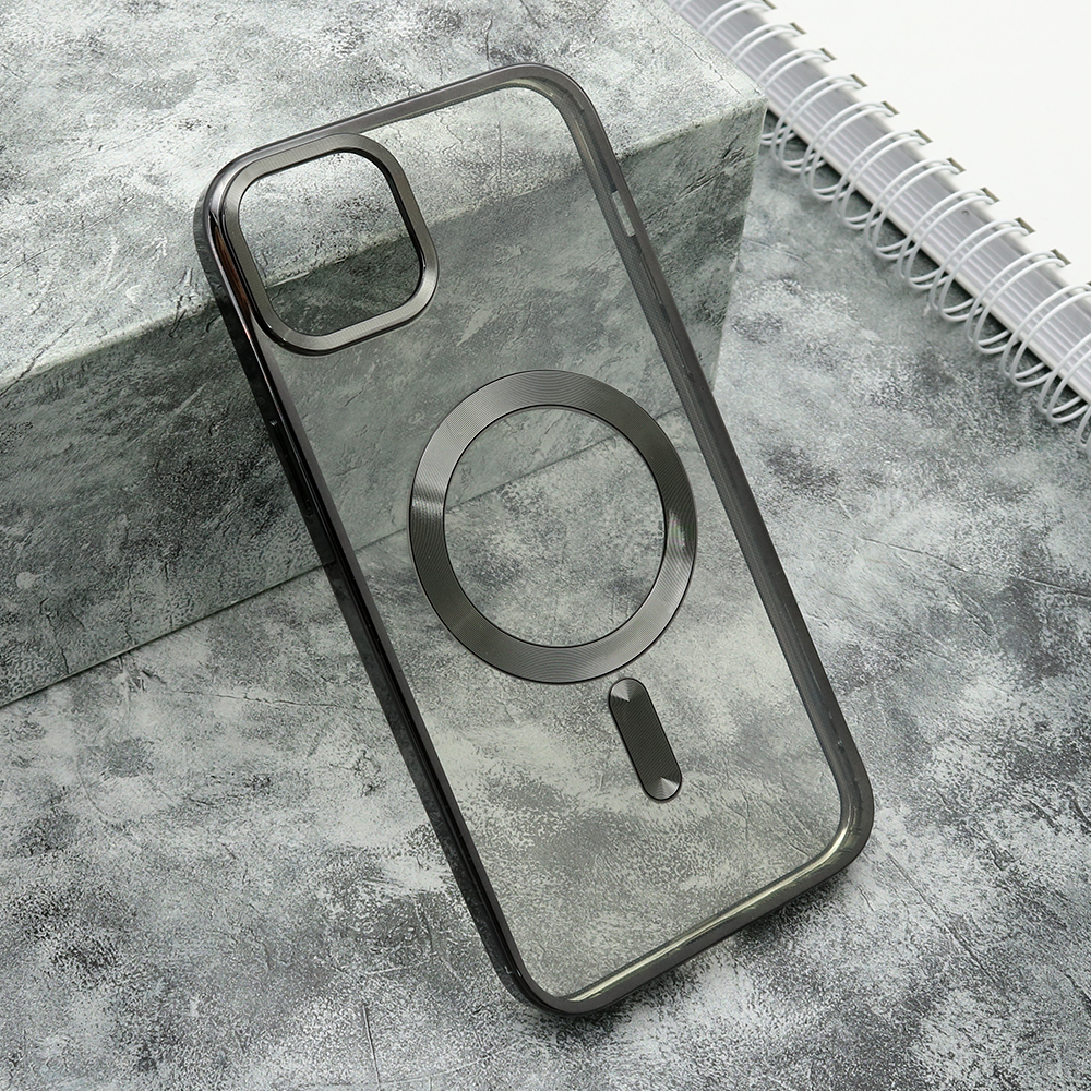 Futrola CLEAR ELEGANT MAGSAFE za iPhone 15 Plus (6.7) crna