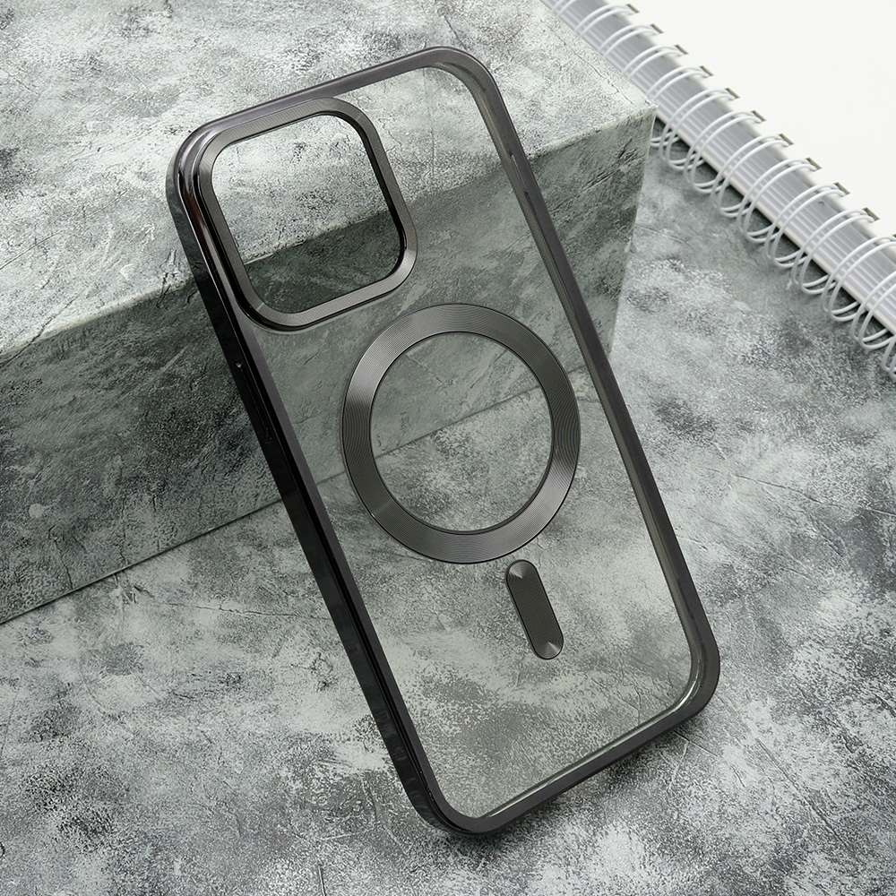 Futrola CLEAR ELEGANT MAGSAFE za iPhone 15 Pro Max (6.7) crna