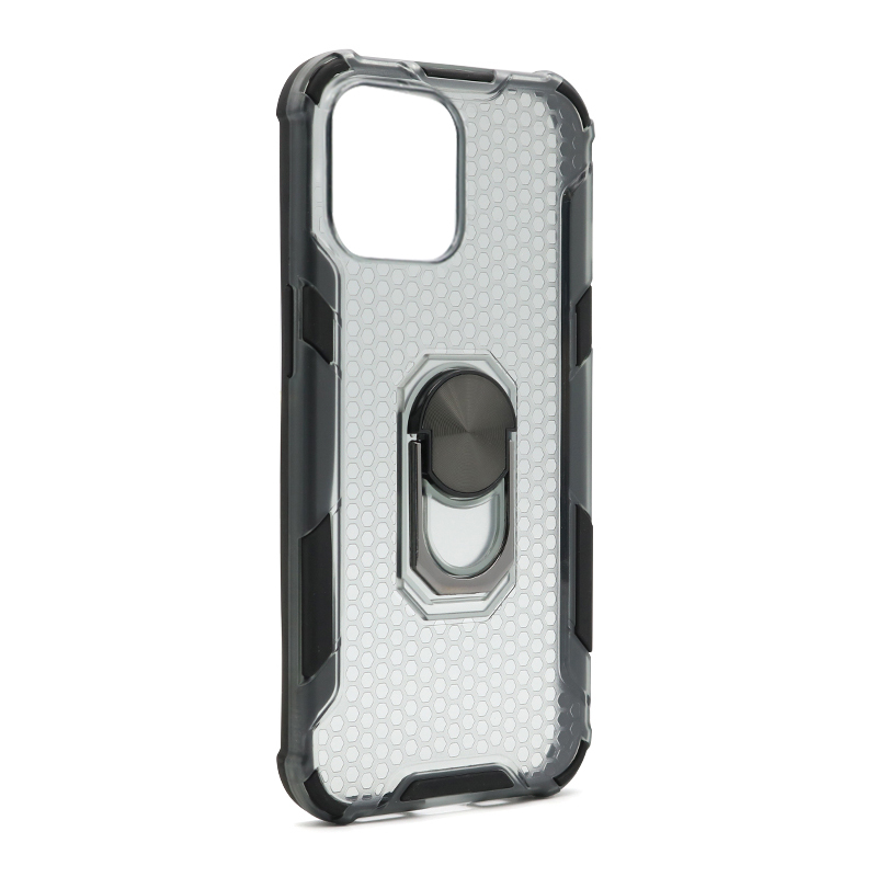 Futrola DEFENDER RING CLEAR za iPhone 13 Pro Max (6.7) crna