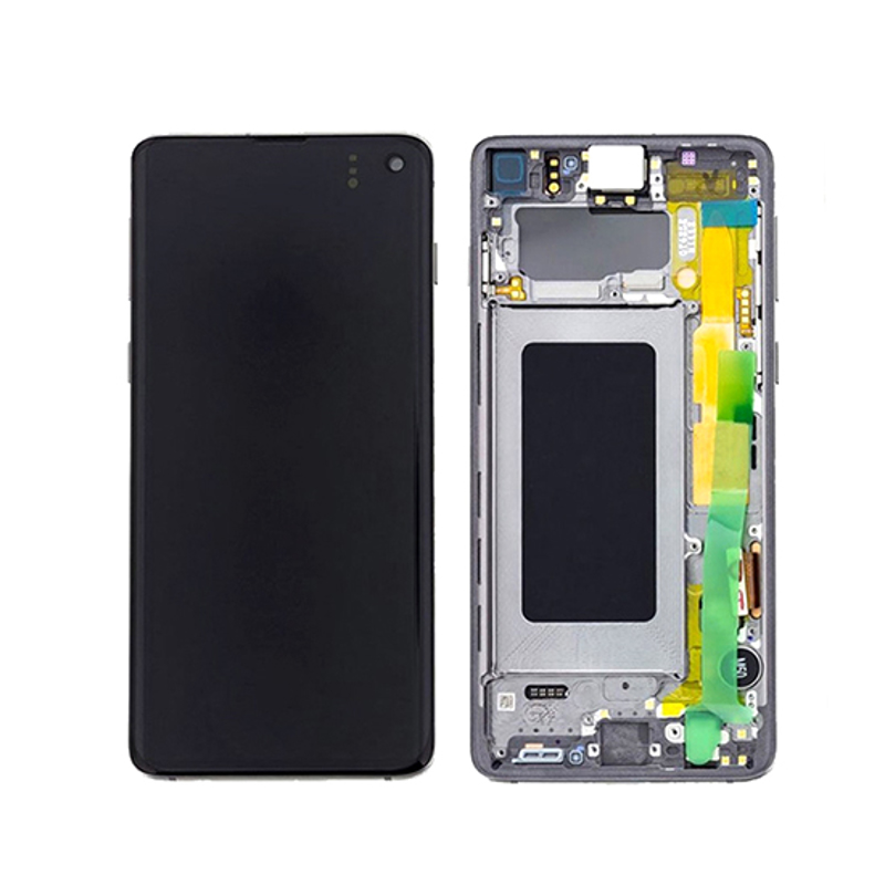 LCD za Samsung G977F Galaxy S10 5G 2019 + touchscreen + frame silver Full ORG EU (GH82-20442A)