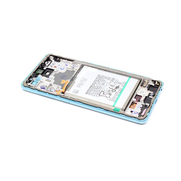 LCD za Samsung A725/A726 Galaxy A72/A72 5G + touchscreen + frame blue Full ORG EU