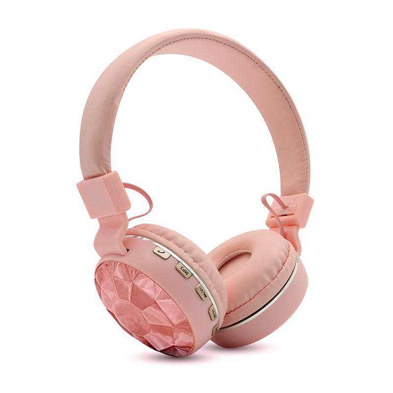 Slusalice Bluetooth A5 Shiny Fashion Style roze