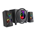 Brand: Kisonli Model: TM-1000U Speaker System: USB 2.1 Supply voltage: DC5V Rated power: 5W*1+3W*2 Impedance: 4Ω Signal to noise ratio: 65dB Frequency response: 20Hz-18kHz Function: AUX / BT/ Remote Colors: Black