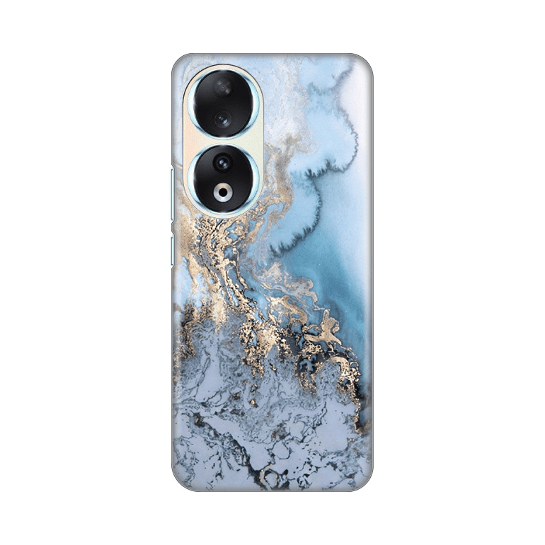 Torbica Silikonska Print za Honor 90 Blue Gold Marble