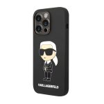 Futrola Karl Lagerfeld Liquid Silicone Case Ikonik Nft za iPhone 15 Pro (6.1) crna Full ORG (KLHCP15LSNIKBCK)