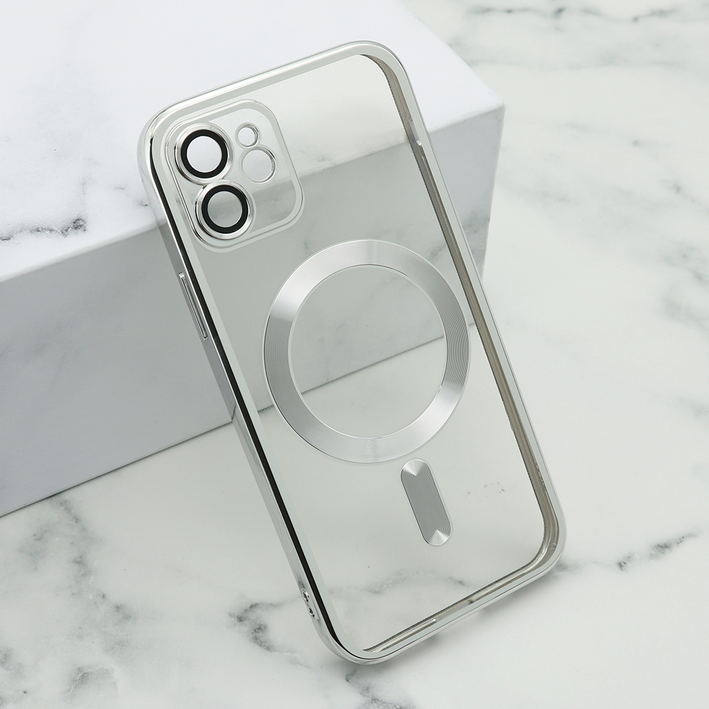 Futrola CAMERA PROTECT MagSafe za iPhone 12 (6.1) srebrna