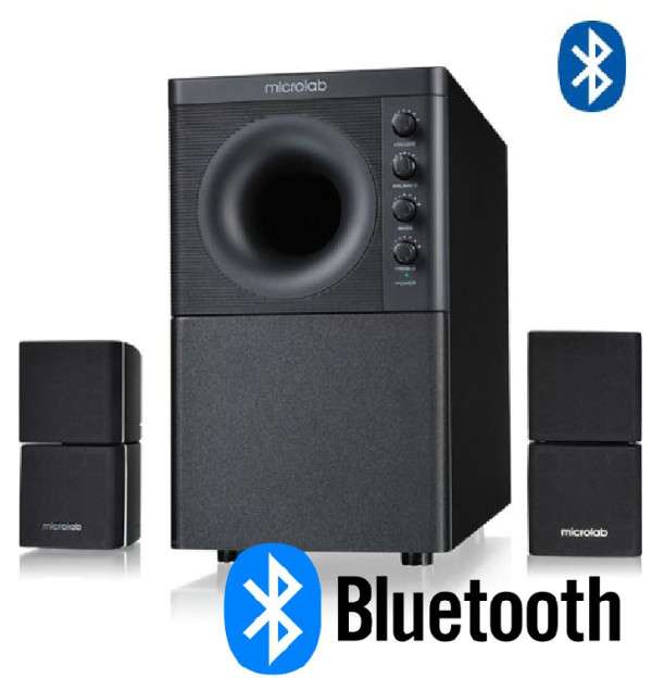 X3 BT2.1 Snazan sistem zvucnika sabvufera sa Bluetooth-om-Dizajnirani dupli drajveri satelitskih zvucnika po kanalu.-Snazan voofer