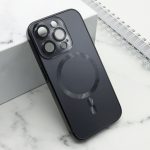 Futrola ELEGANT METAL MAGSAFE za iPhone 15 Pro (6.1) crna