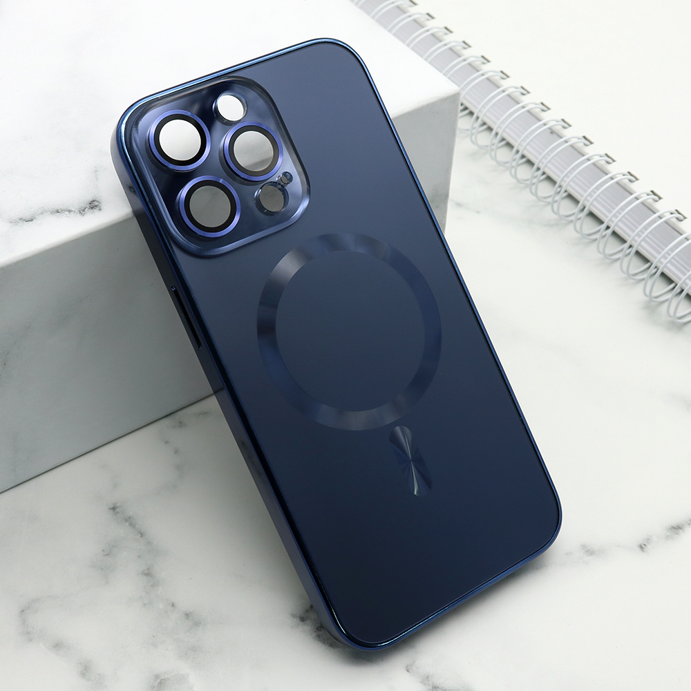 Futrola ELEGANT METAL MAGSAFE za iPhone 15 Pro Max (6.7) plava